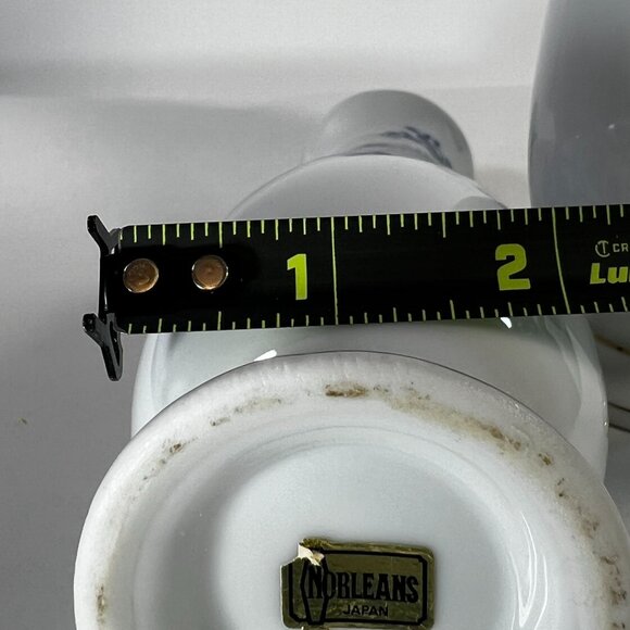 Norleans Japan 2Handpainted Gilded Blue  White Floral Porcelain Vases READ - Picture 7 of 8